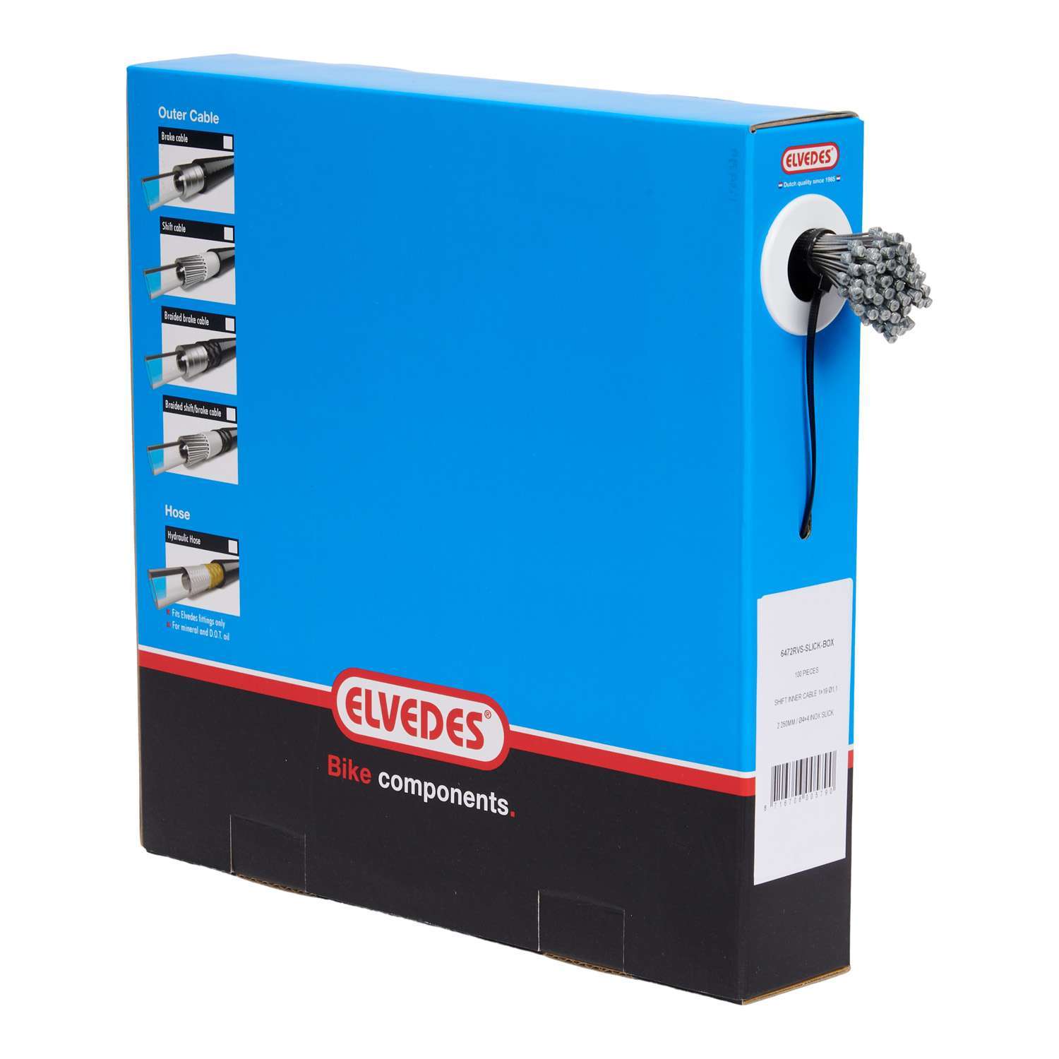 Elvedes | Schakel binnenkabel Slick RVS 2250 mm ø 1,1 mm 100 stuks