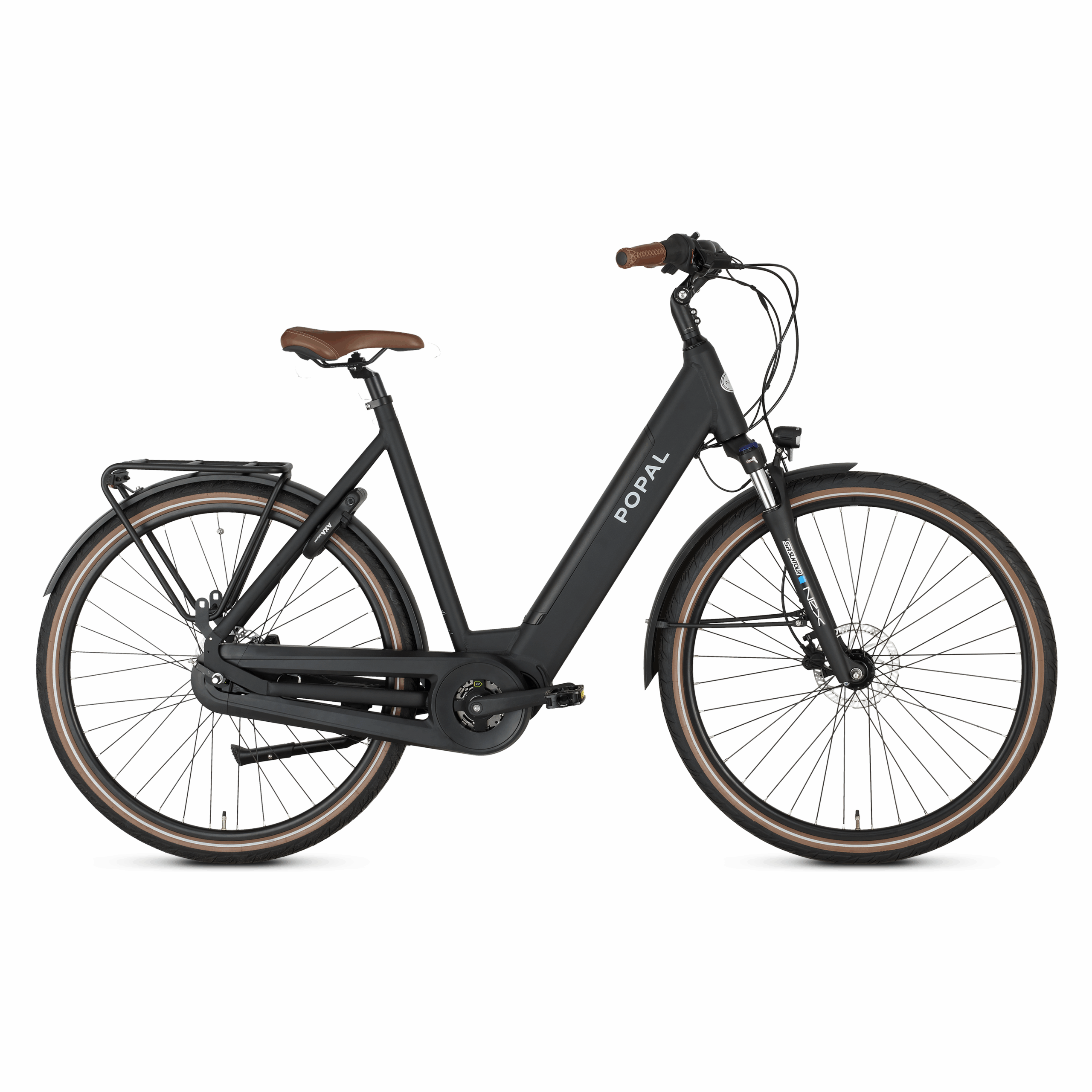 Popal | Electrische Dames Stadsfiets Novel mm 28 Inch 53 cm 7V Hydraulische schijfrem Matzwart