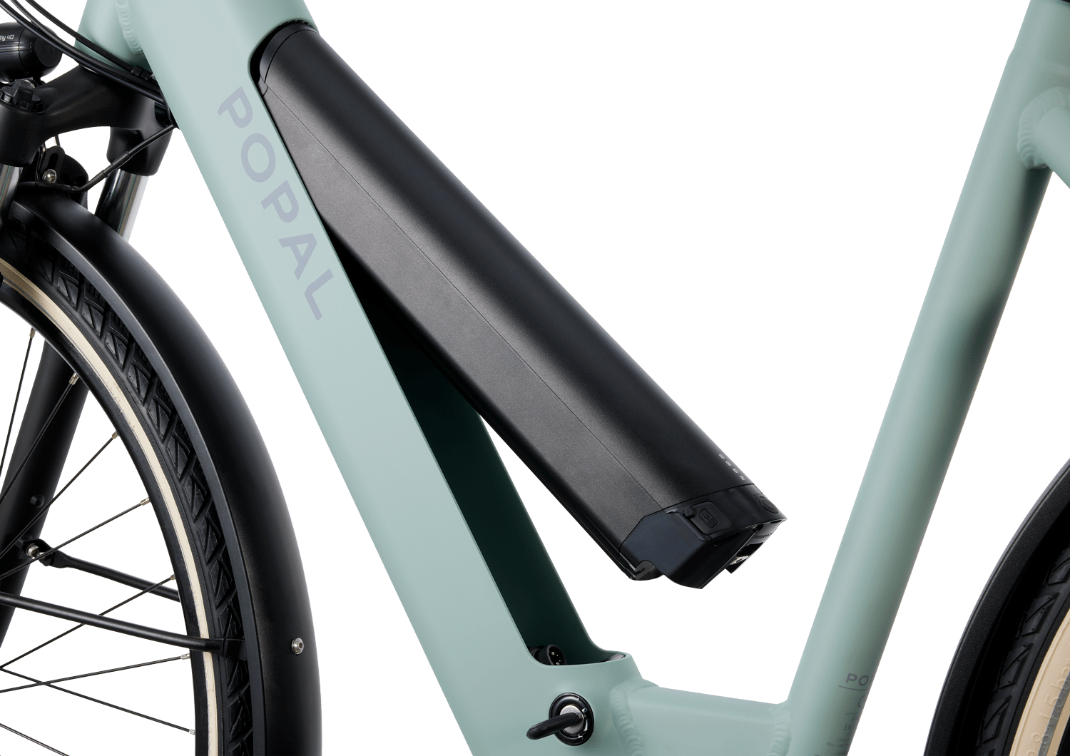 Popal | Electrische Dames Stadsfiets Novel mm 28 Inch 53 cm 7V Hydraulische schijfrem Mintgroen - Afbeelding 4