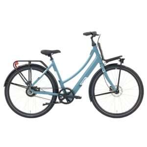 Popal | Electrische Dames Transportfiets Royl1 28 Inch 53 cm Hydraulische schijfrem Blauwgroen