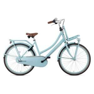 Popal | Meisjes Kinderfiets Daily Dutch Basic+, 26 Inch, 45,5 cm, 3V, Terugtraprem, Matblauw