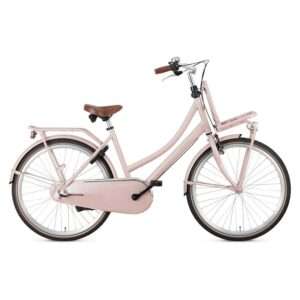 Popal | Meisjes Kinderfiets Daily Dutch Basic+, 26 Inch, 45,5 cm, 3V, Terugtraprem, Zalmroze