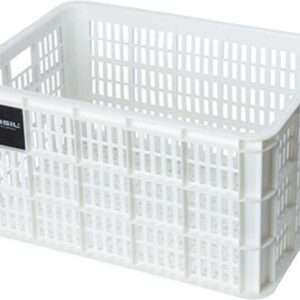 Basil | Fietskrat gerecycled L 40 liter wit - 21162