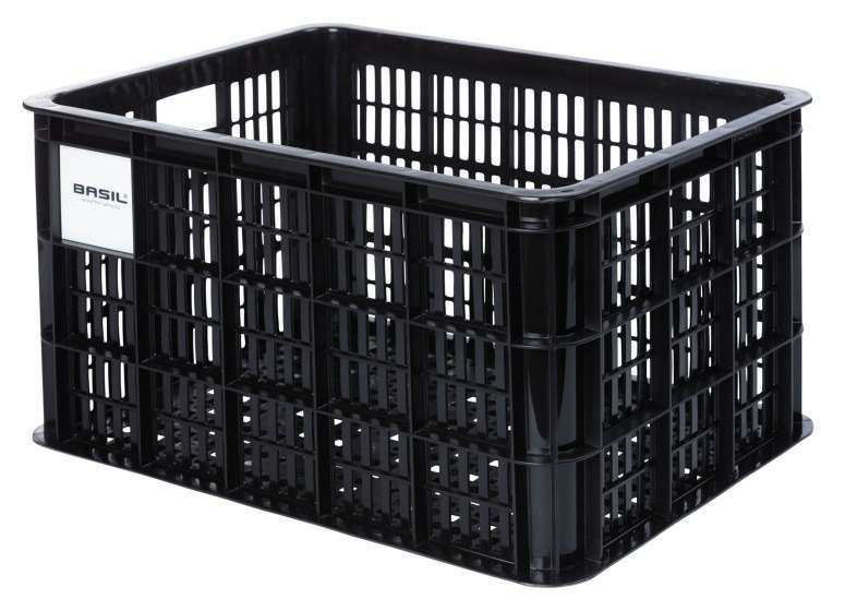 Basil | Fietskrat gerecycled L 40 liter zwart - 21158