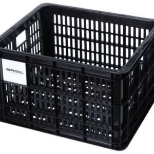 Basil | Fietskrat gerecycled M 29,5 liter zwart - 21134
