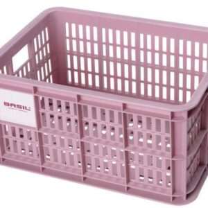 Basil | Fietskrat gerecycled S 17,5 liter roze - 21116