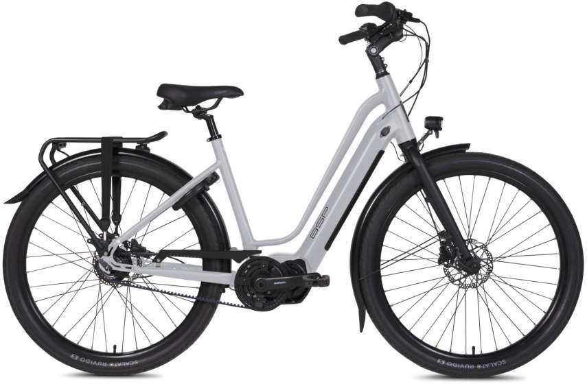 BSP | Elektrische Damesfiets Musa S 28 Inch 47 cm 8V Hydraulische schijfrem Lichtgrijs