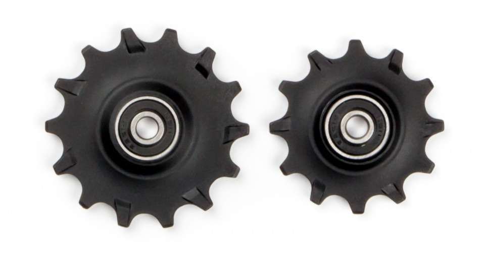 Elvedes | Derailleurwieltjes 12/14 tanden 11/12v zwart 2 stuks