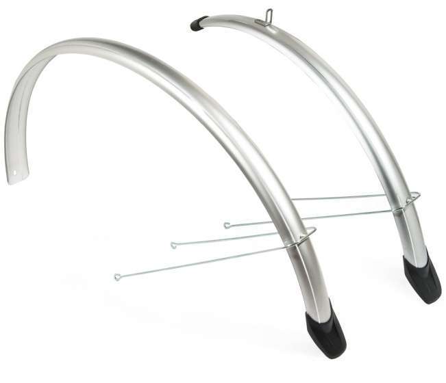 Eurofender | Spatbordenset 26 inch 58 mm zilver