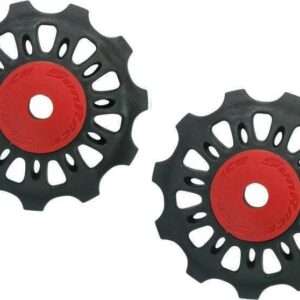 SunRace | Derailleurwieltjes sp856 11 tanden 2 stuks zwart/rood