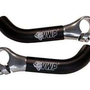 VWP-Louis Verwimp | Bar ends gebogen aluminium 15 cm zwart