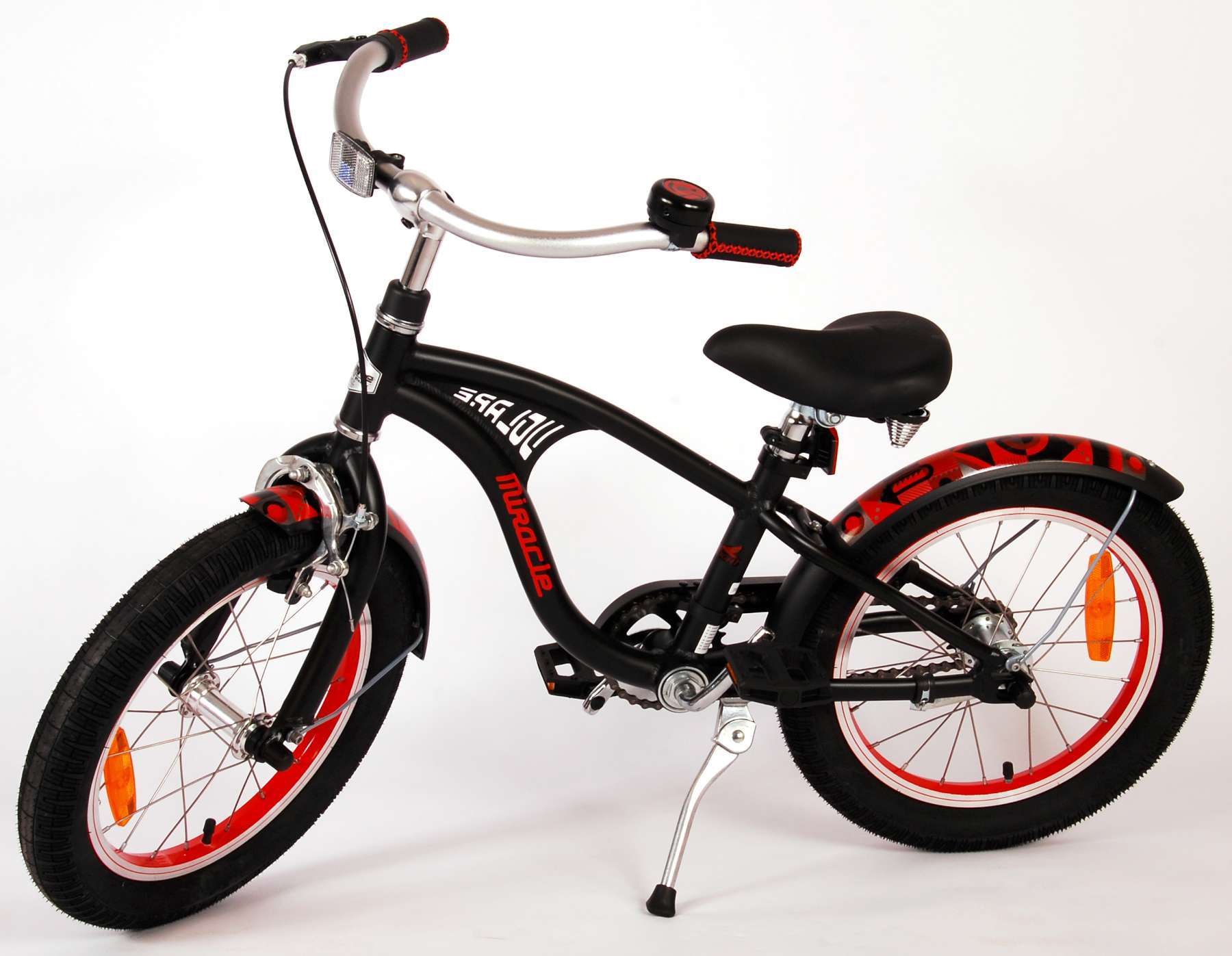 Volare | Jongens Kinderfiets Miracle Cruiser, 16 inch, Mat Zwart, Prime Collection - Afbeelding 14