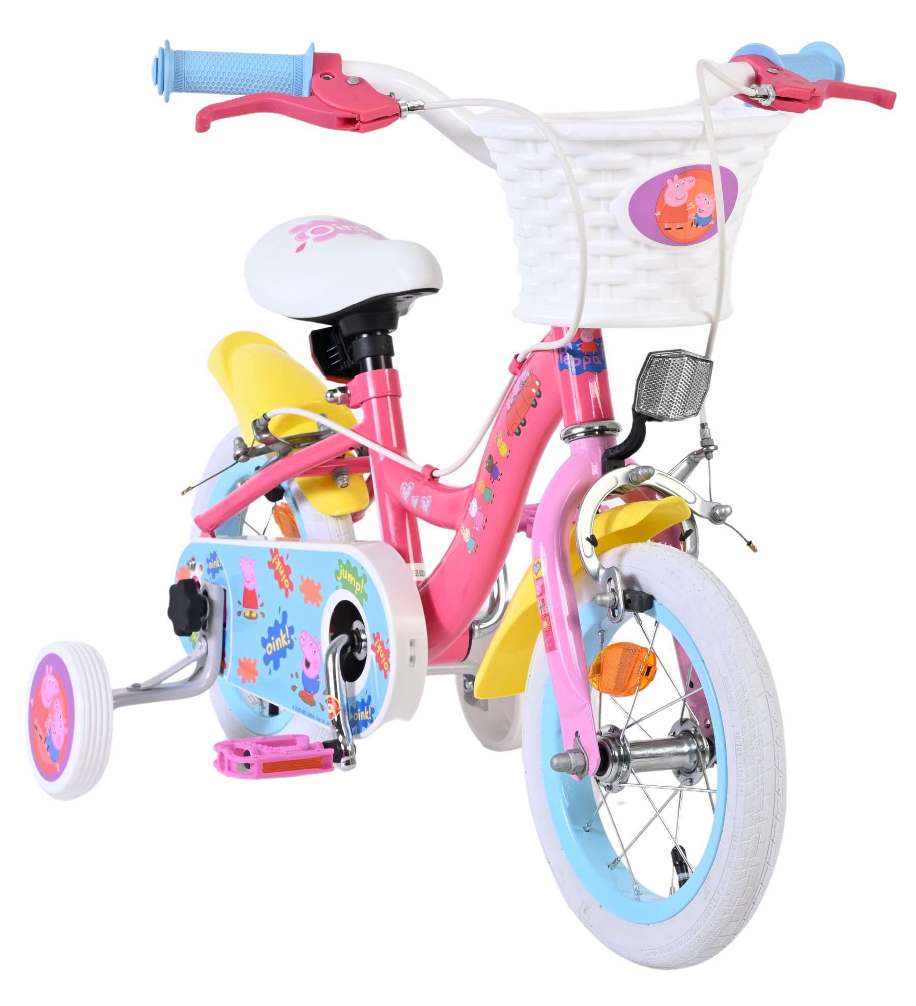 Hasbro | Meisjes Kinderfiets Peppa Pig, 12 inch, Roze, Twee handremmen - Afbeelding 5