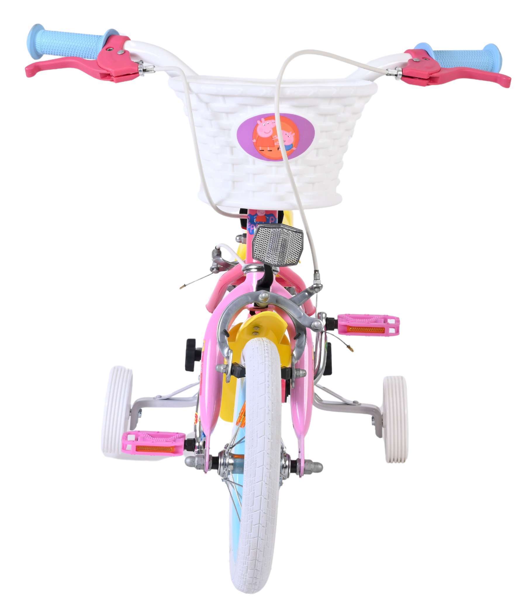 Hasbro | Meisjes Kinderfiets Peppa Pig, 12 inch, Roze, Twee handremmen - Afbeelding 6