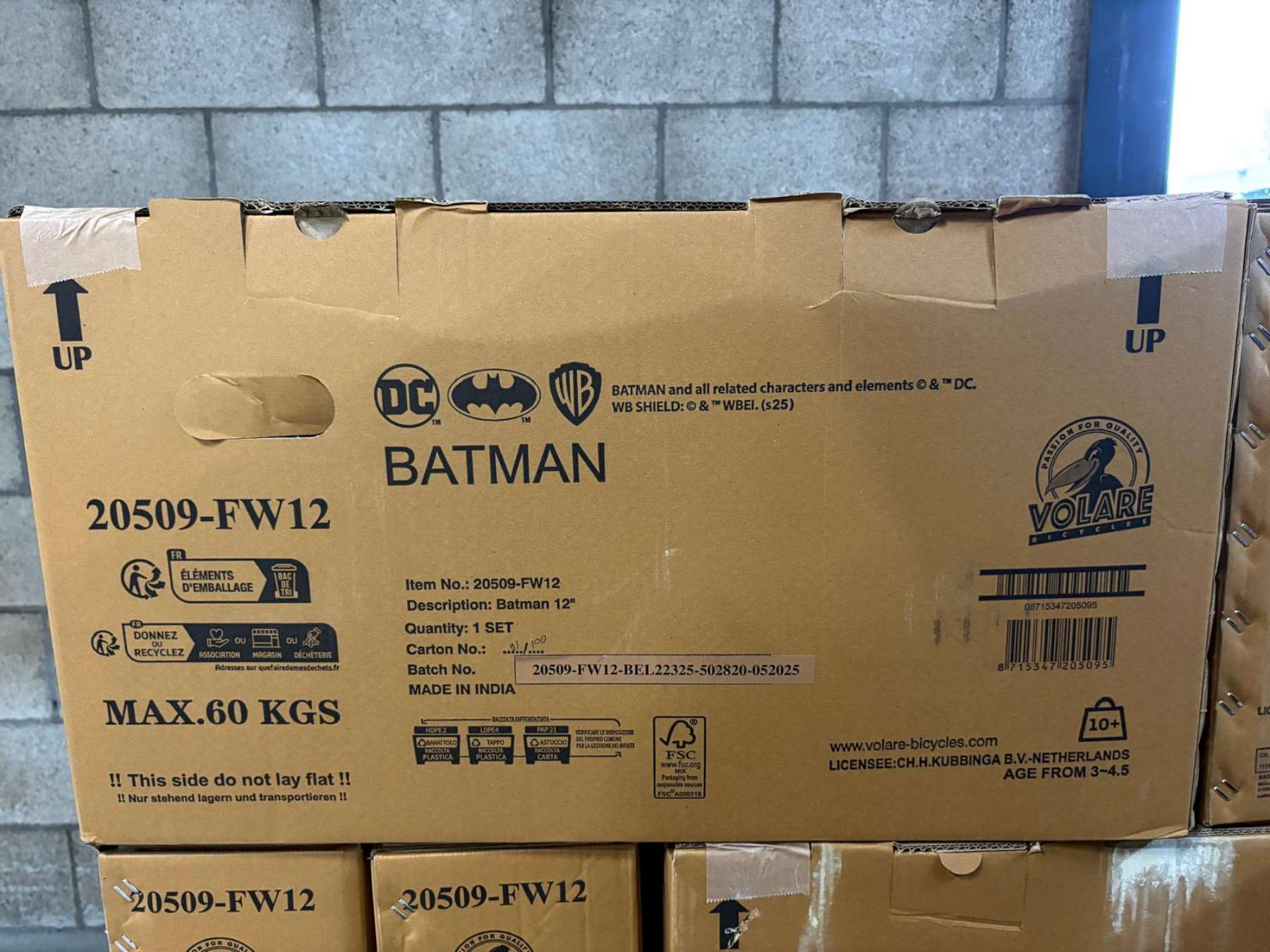 Warner Bros | Batman Jongens Kinderfiets, 12 inch, Zwart, Twee handremmen - Afbeelding 12