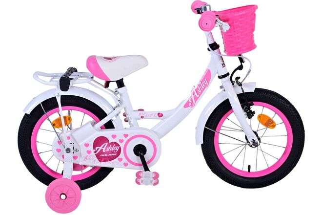 Volare | Meisjes Kinderfiets Ashley, 14 inch, Wit