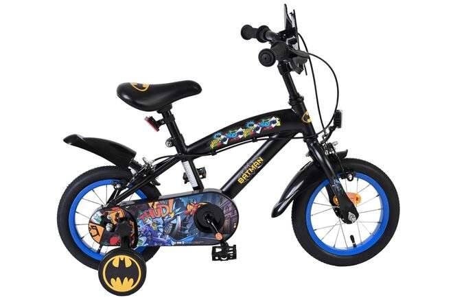 Warner Bros | Batman Jongens Kinderfiets, 12 inch, Zwart, Twee handremmen