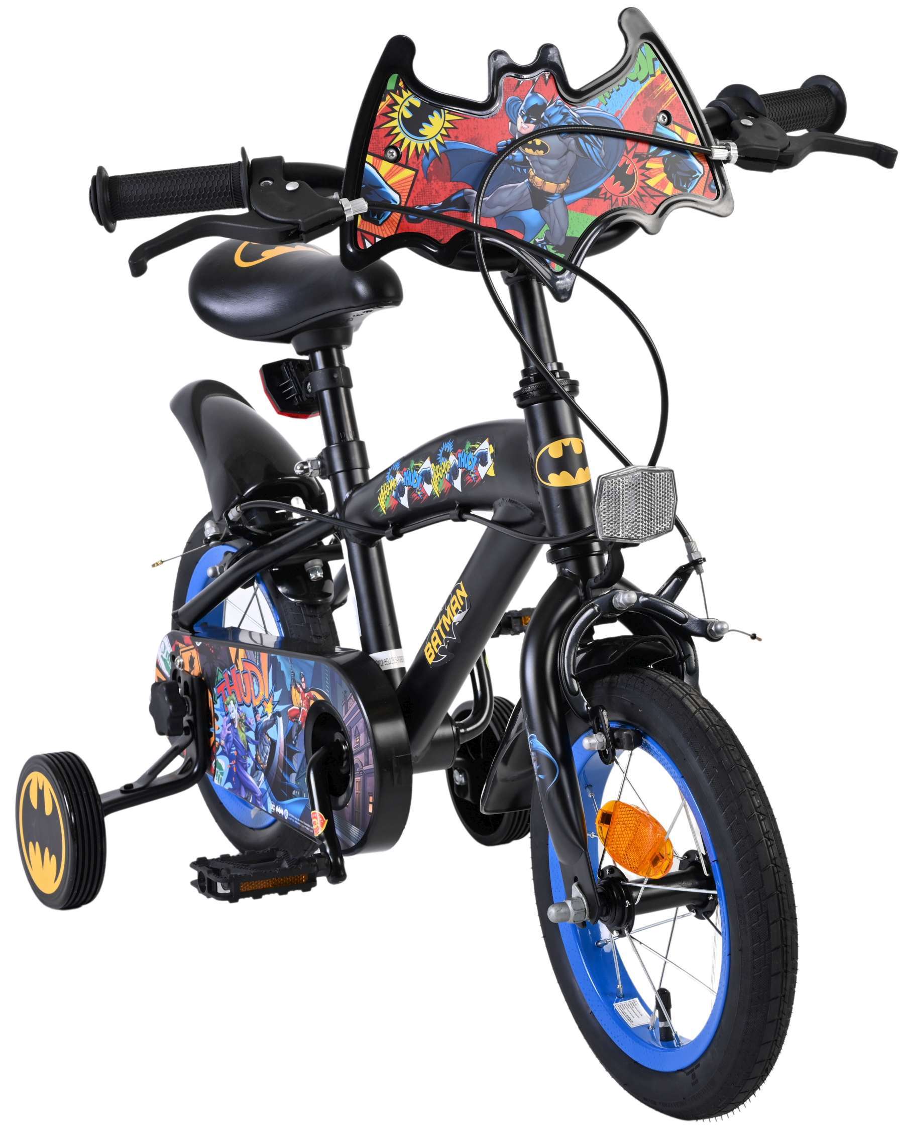Warner Bros | Batman Jongens Kinderfiets, 12 inch, Zwart, Twee handremmen - Afbeelding 4