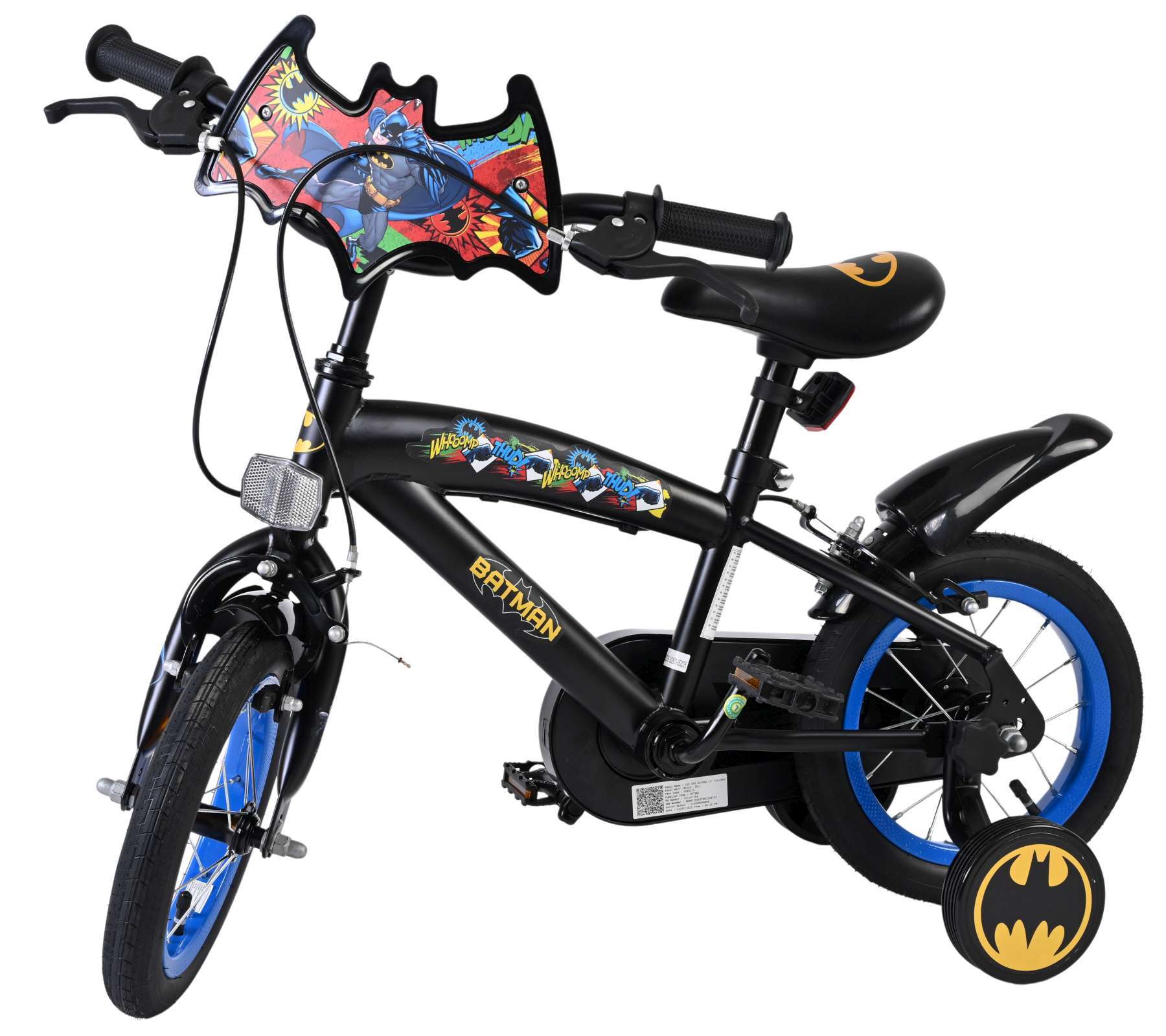 Warner Bros | Batman Jongens Kinderfiets, 12 inch, Zwart, Twee handremmen - Afbeelding 7