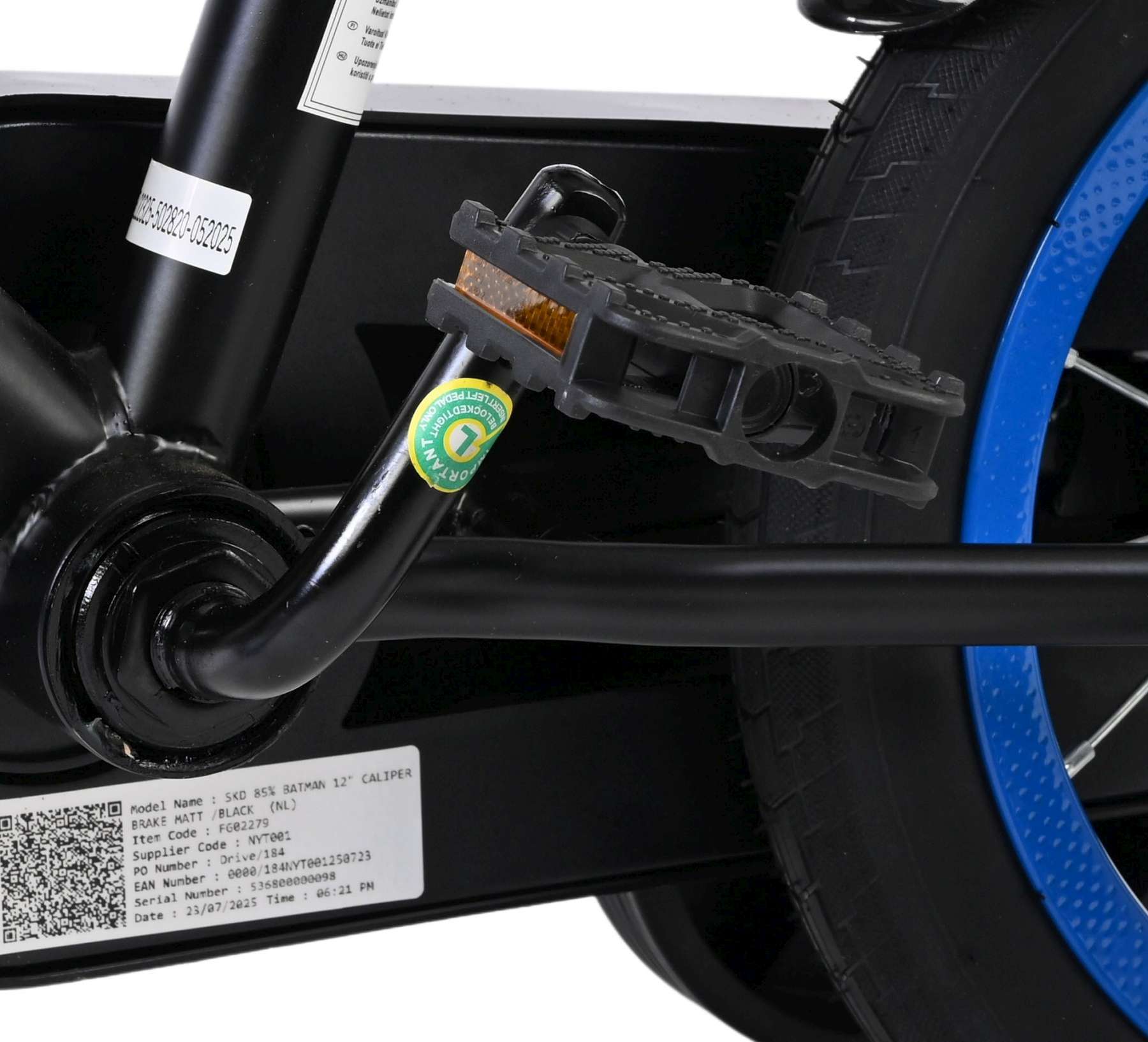 Warner Bros | Batman Jongens Kinderfiets, 12 inch, Zwart, Twee handremmen - Afbeelding 8