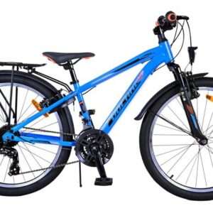 Volare | Jongens Kinderfiets Cross, 24 inch, Blauw, 18 versnellingen, Twee handremmen
