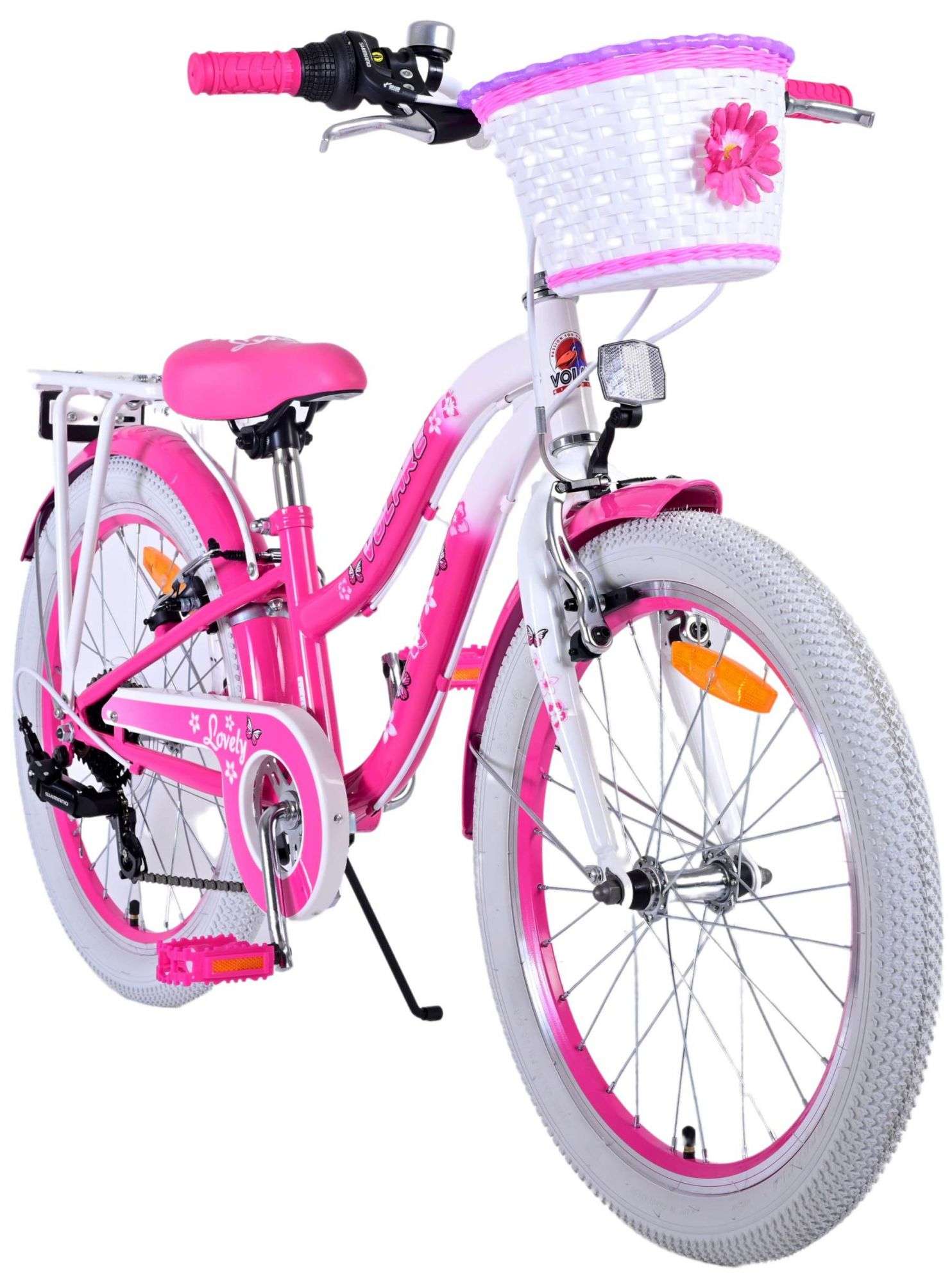 Volare | Meisjes Kinderfiets Lovely, 20 inch, Roze, 7 versnellingen - Afbeelding 10