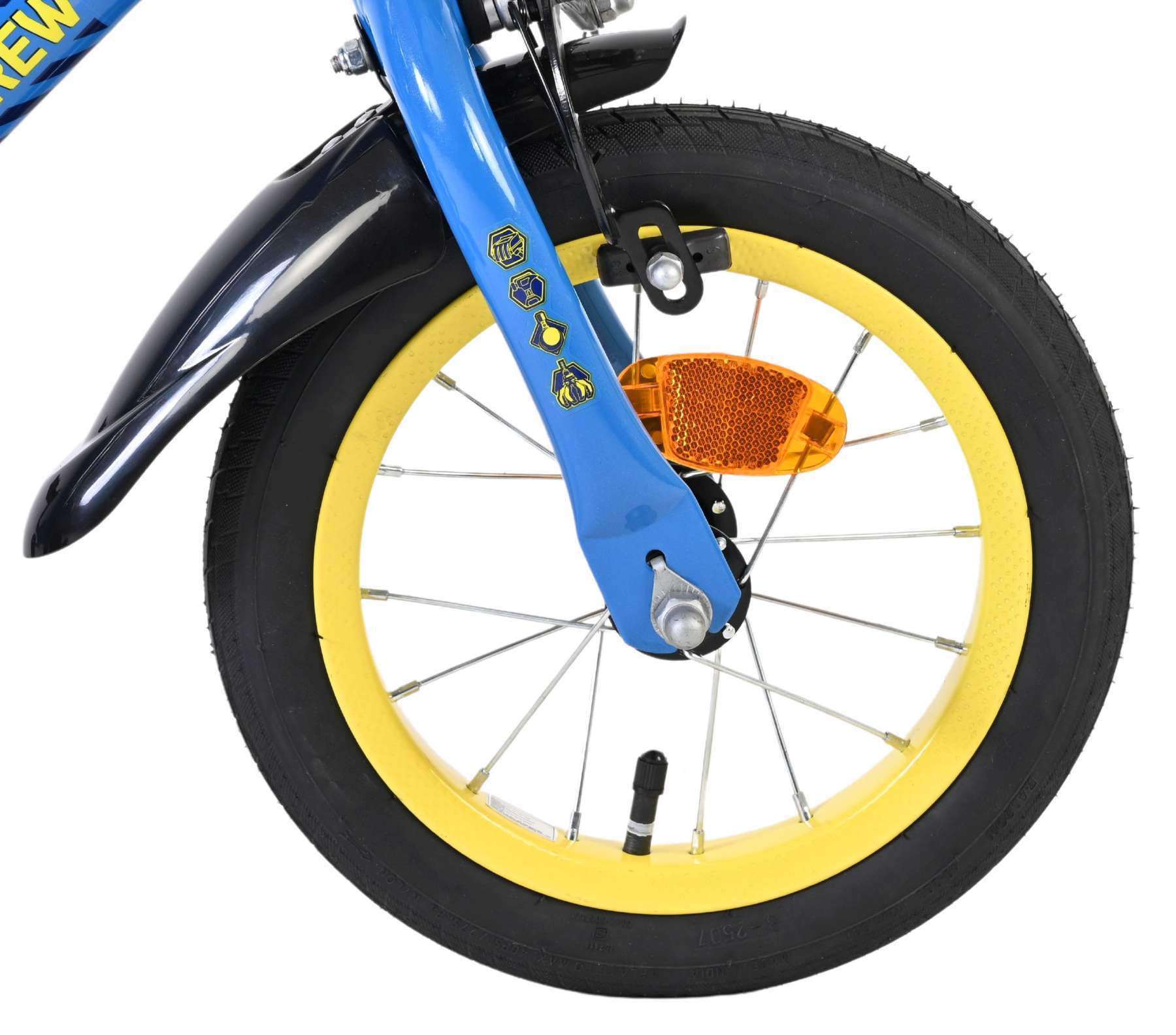 Nickelodeon | Jongens Kinderfiets Rubble & Crew (Paw Patrol), 12 inch, Blauw, Twee handremmen - Afbeelding 2