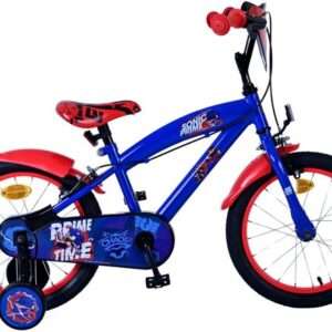 Volare | Jongens Kinderfiets Turbo Crew, 16 inch, Blauw Rood, Twee handremmen
