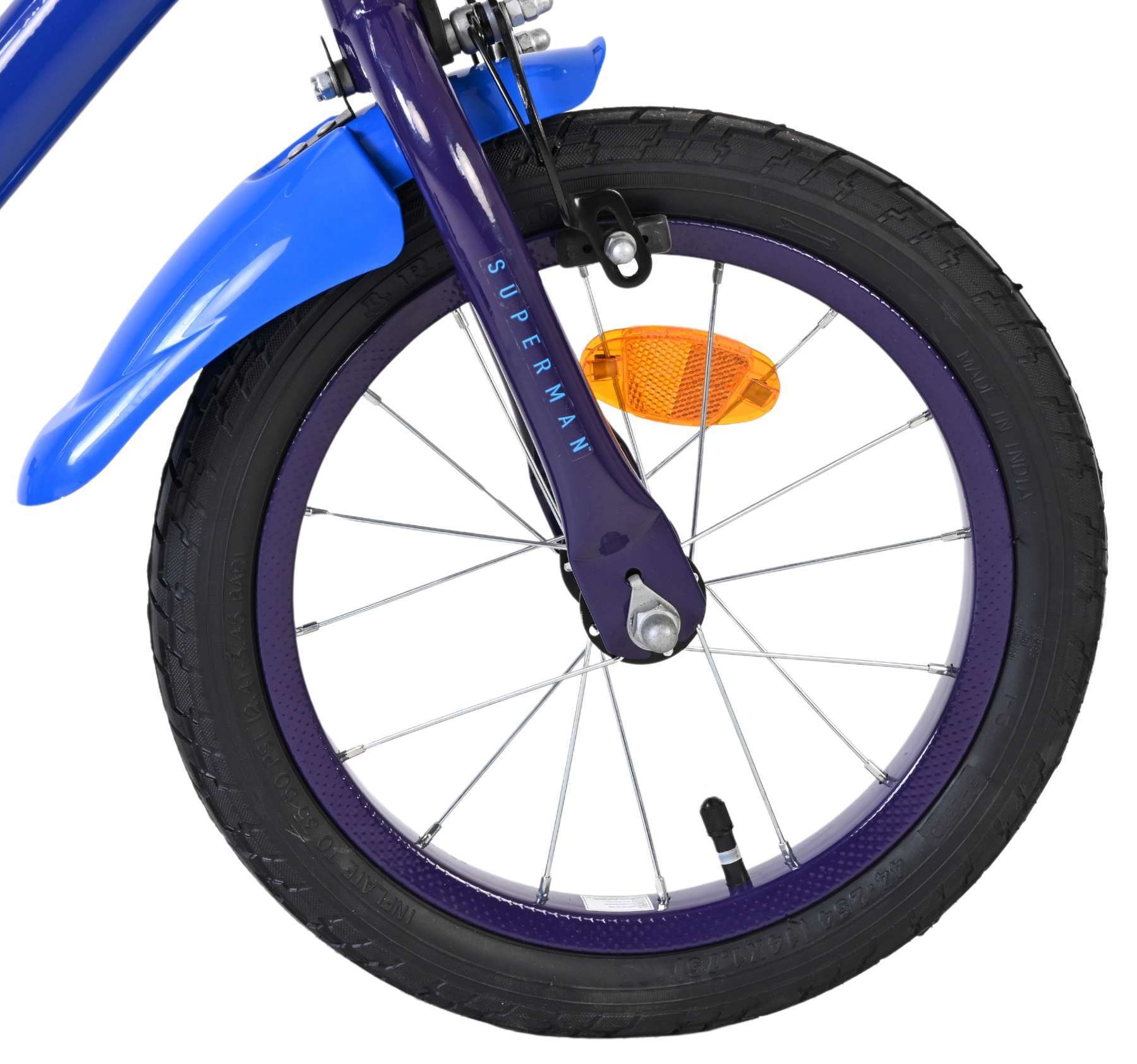 Warner Bros | Jongens Kinderfiets Superman, 14 inch, Blauw - Afbeelding 2