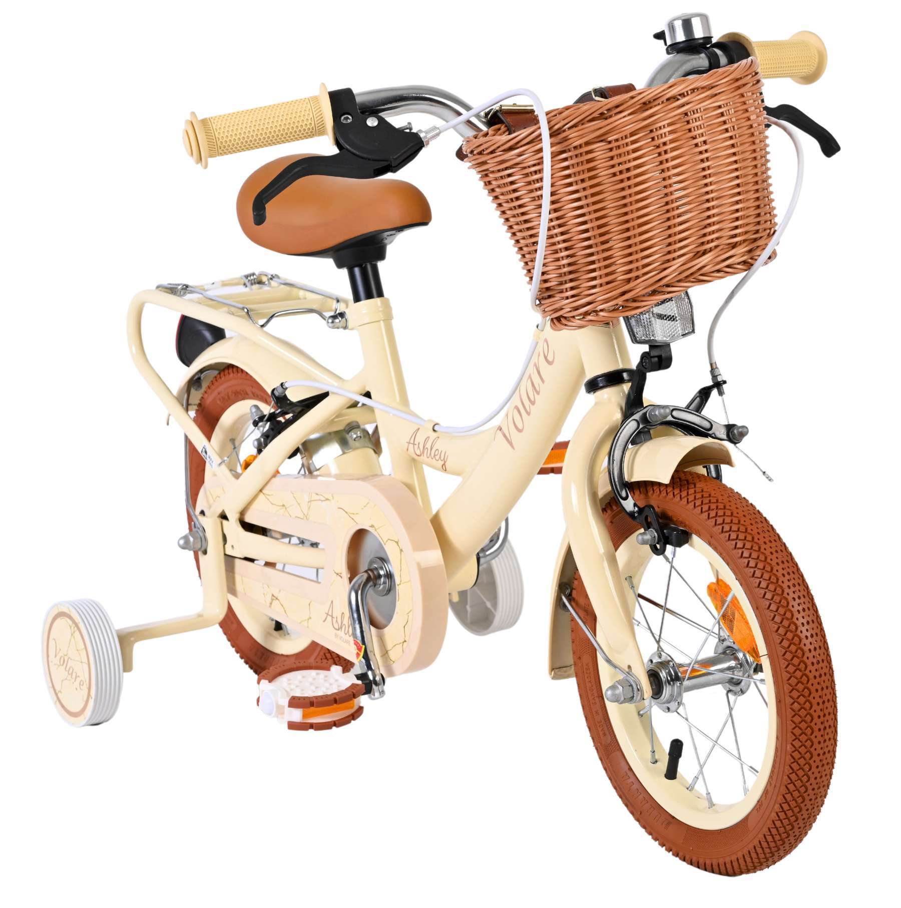 Volare | Meisjes Kinderfiets Ashley, 12 inch, Creme, Twee handremmen - Afbeelding 4
