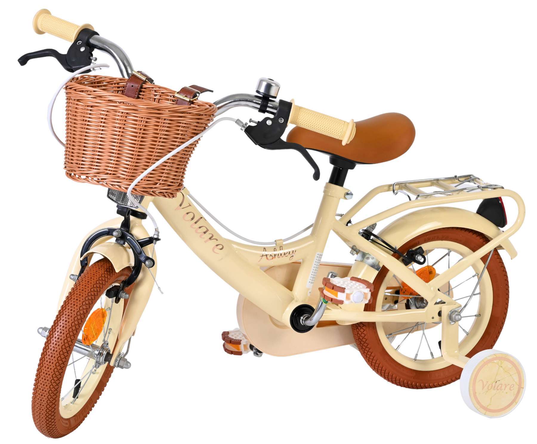 Volare | Meisjes Kinderfiets Ashley, 12 inch, Creme, Twee handremmen - Afbeelding 7