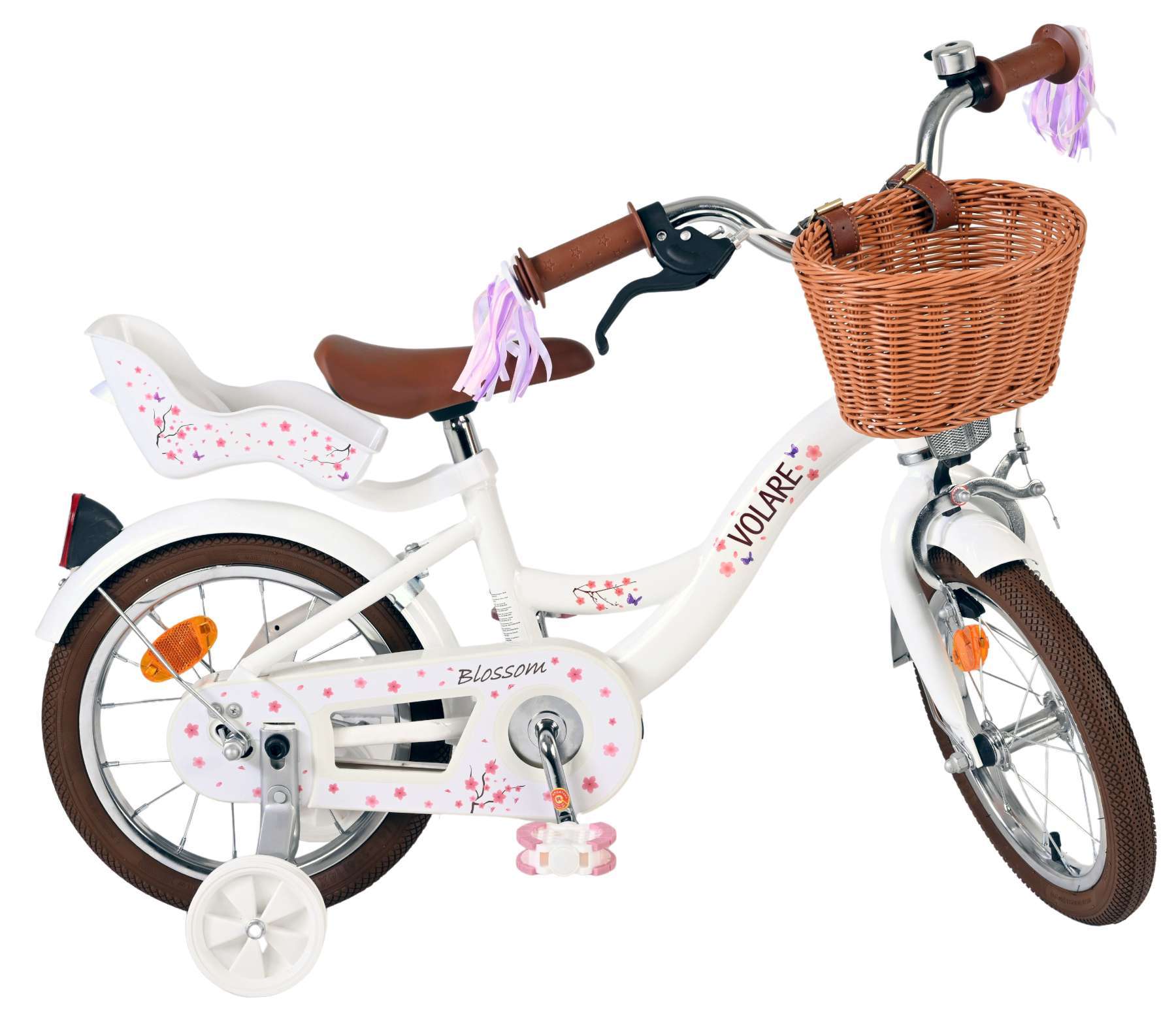 Volare | Meisjes Kinderfiets Blossom, 14 inch, Wit - Afbeelding 9