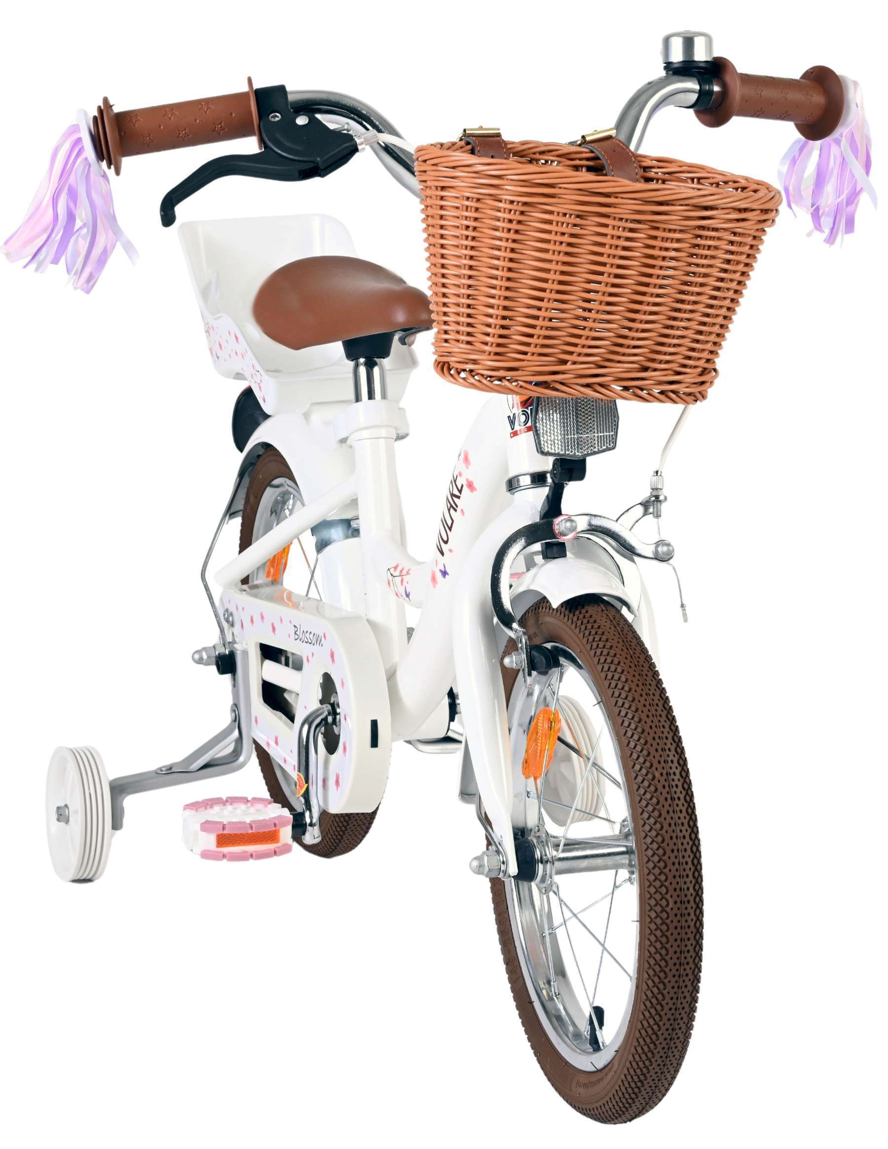 Volare | Meisjes Kinderfiets Blossom, 14 inch, Wit - Afbeelding 4