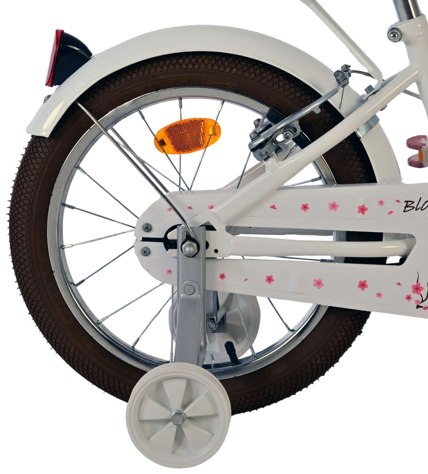 Volare | Meisjes Kinderfiets Blossom, 16 inch, Wit, Twee Handremmen - Afbeelding 2