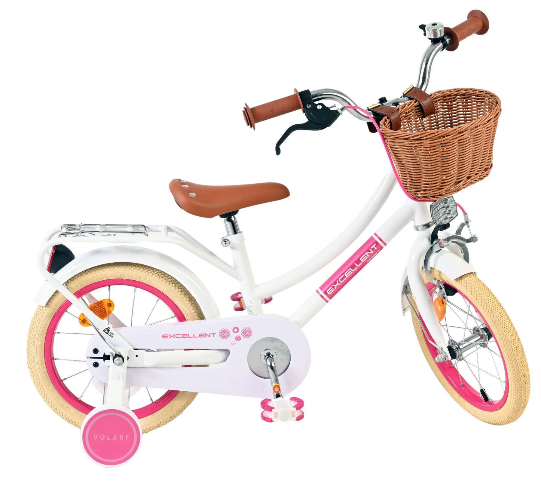 Volare | Meisjes Kinderfiets Excellent, 14 inch, Wit - Afbeelding 9