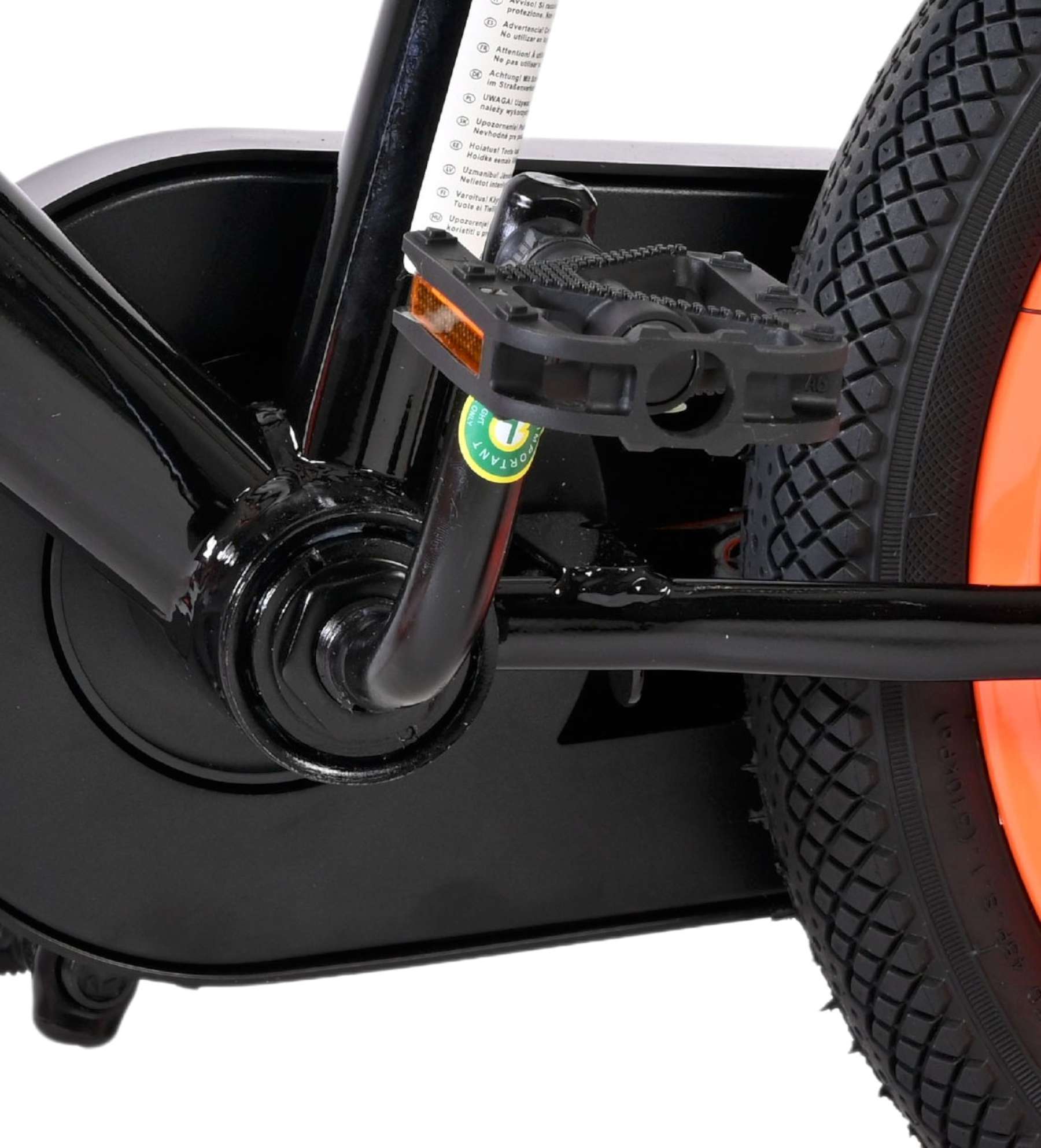 Volare | Jongens Kinderfiets Strike, 14 inch, Oranje, Twee handremmen - Afbeelding 8