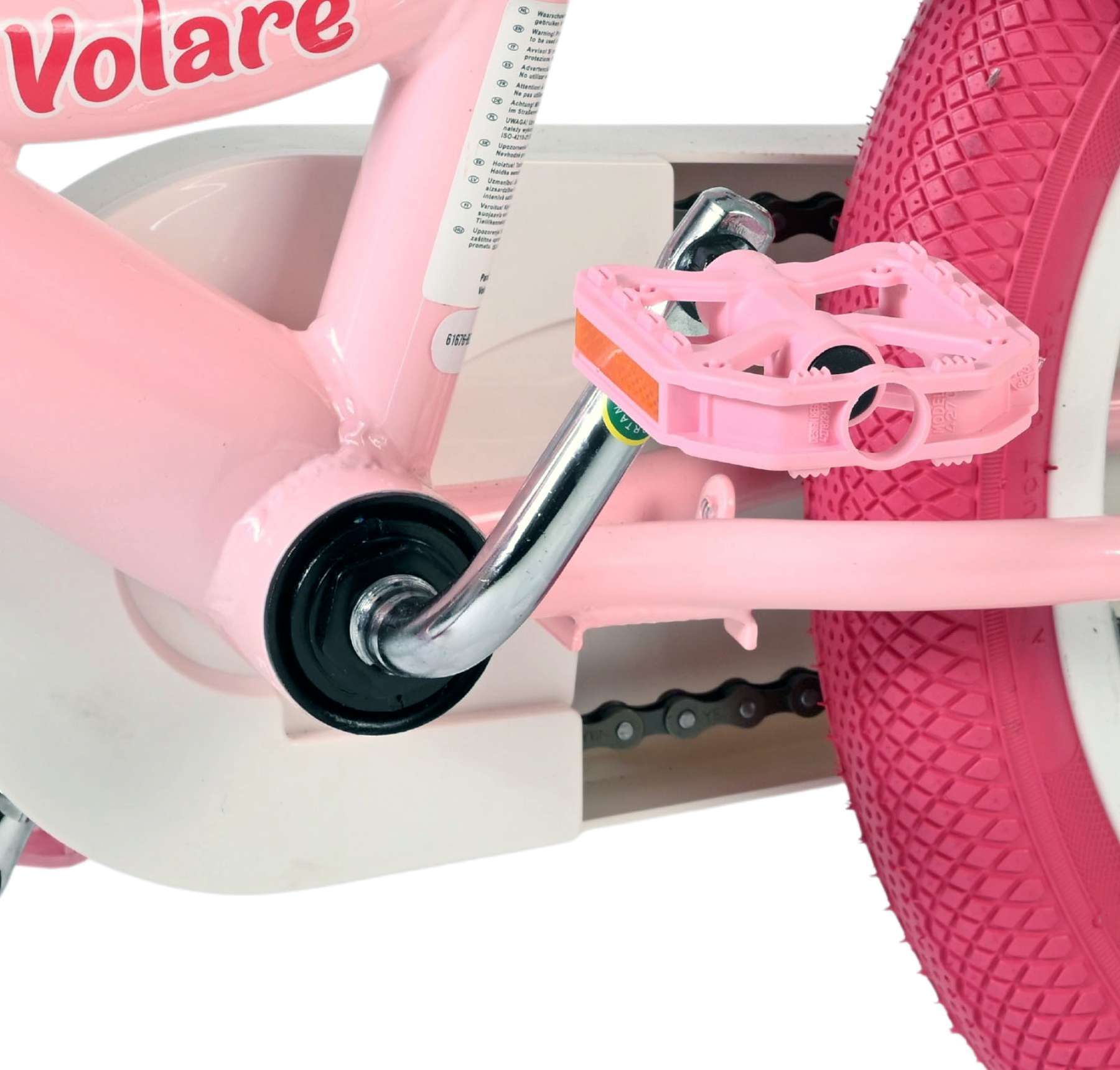 Volare | Meisjes Kinderfiets Unicorn, 16 inch, Roze, Twee Handremmen - Afbeelding 8