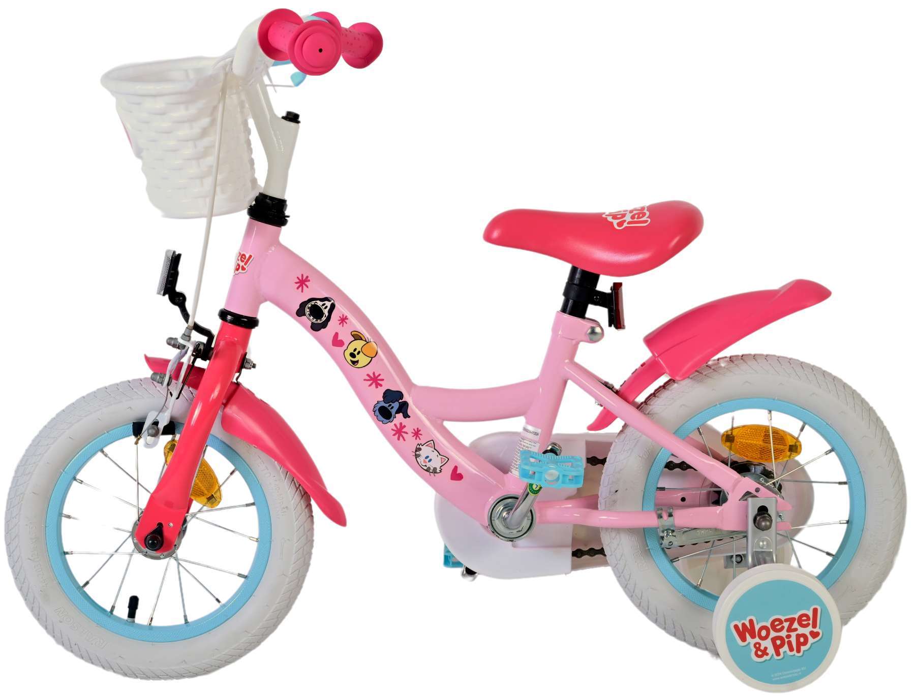 Woezel & Pip | Meisjes Kinderfiets, 12 inch, Roze - Afbeelding 7