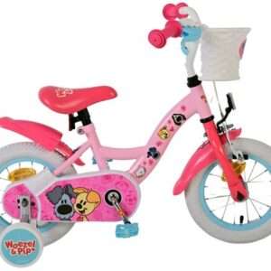 Woezel & Pip | Meisjes Kinderfiets, 12 inch, Roze